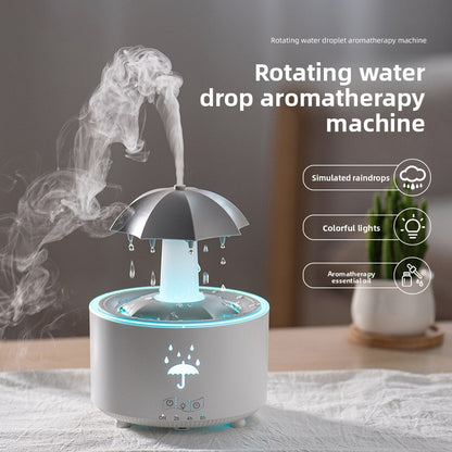 RainGlow? Colorful Raindrop Aromatherapy Diffuser ? LED Mist Humidifier
