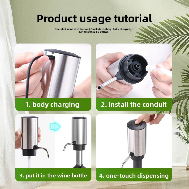 Electric Wine Dispenser & Aerator ? Automatic One-Touch Pouring System