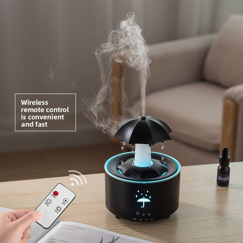 RainGlow? Colorful Raindrop Aromatherapy Diffuser ? LED Mist Humidifier