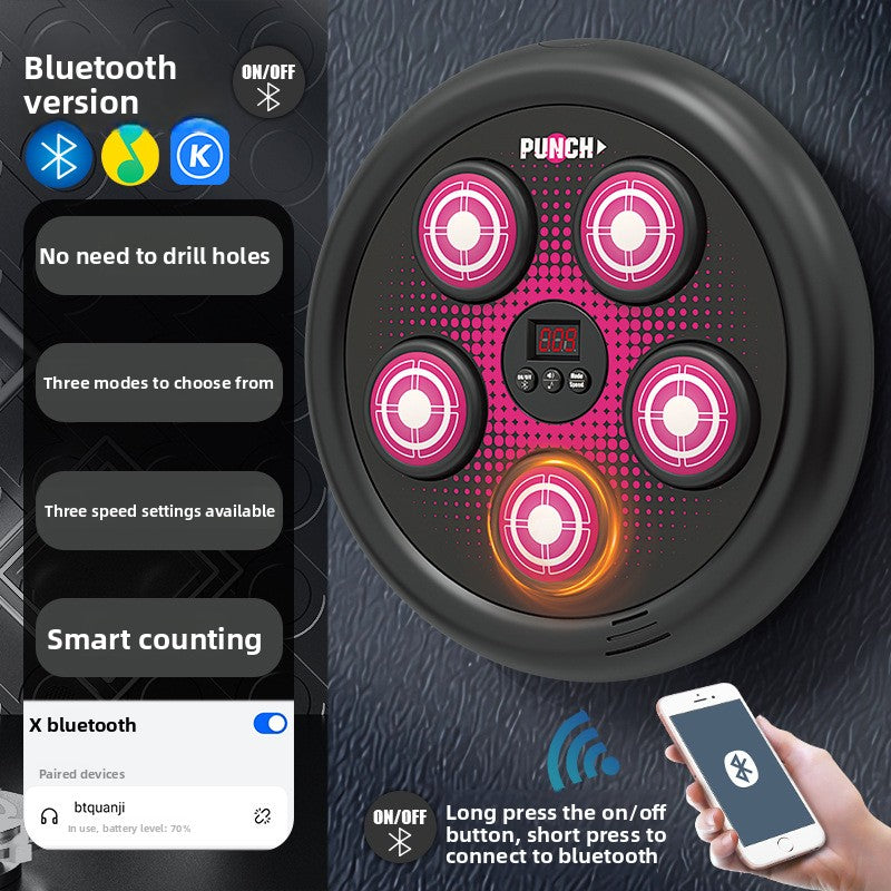 Smart Music Boxing Machine ? Bluetooth Wall Training Pad